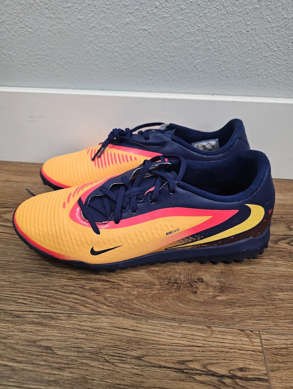 Size 8 Nike Phantom 6 Low Academy Erling Haaland Orange HQ2326-800 Turf Soccer